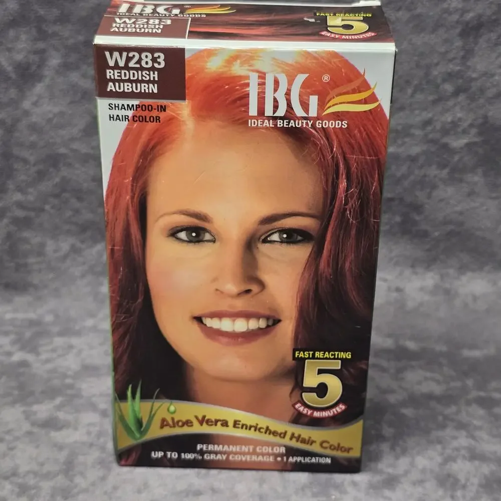 IBG Ideal Beauty Goods W283 Reddish Auburn Shampoo In Permanent Hair Color Aloe
